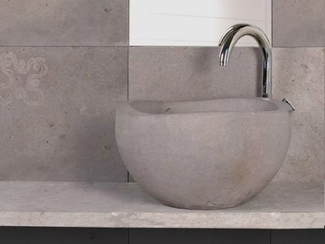 RUPESTRI - Countertop round natural stone washbasin by RAMA 1956 - view 2